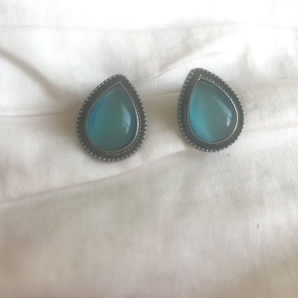 Beautiful Blue Teardrop Earrings
